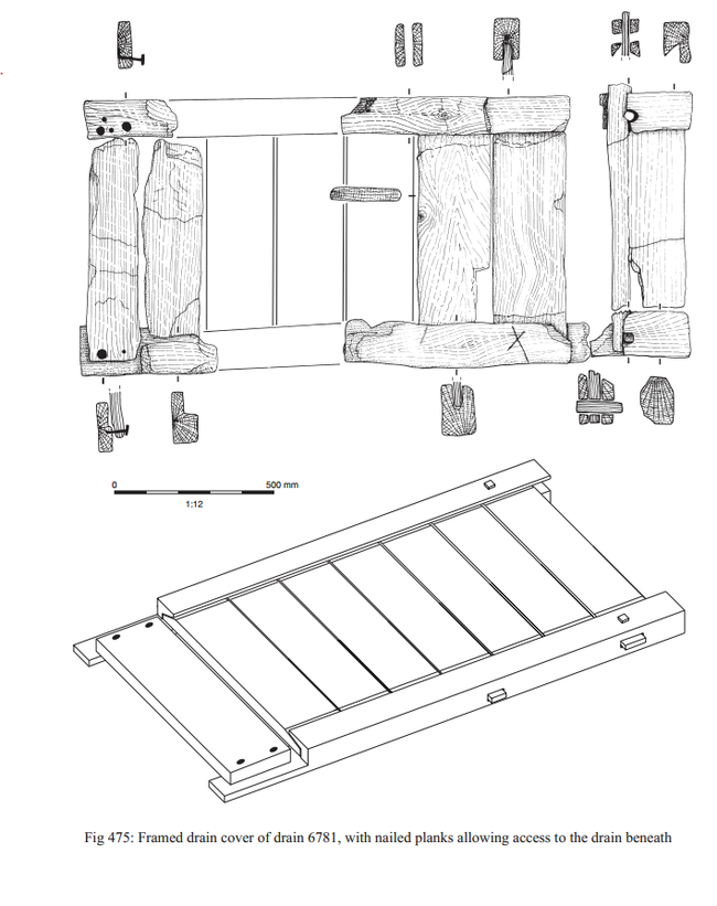 Drawing of roman drain cover